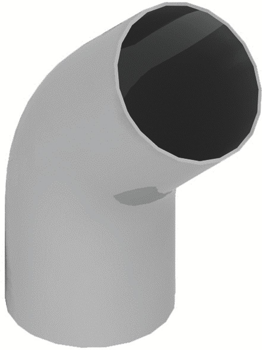 8363Z1 - Coude 45° - 1D - Inox 316L - Roulé soudé - Avec par